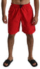Red Beachwear Nylon Swimshorts Swimwear