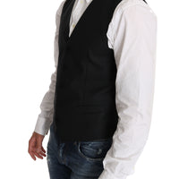 Blazer Vest 2 Piece Black Wool MARTINI