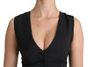 Black Dotted Sleeveless Vest Top Blouse