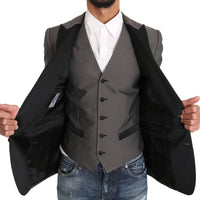 Blazer Vest 2 Piece Gray MARTINI Pattern