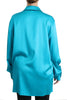 Blue Shirt Top Silk Stretch Pyjama Blouse