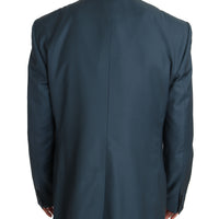 Blazer Vest 2 Piece Blue MARTINI Wool