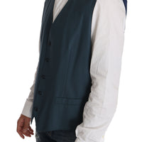 Blazer Vest 2 Piece Blue MARTINI Wool