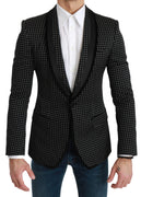 Black Embroidered Single Breasted Blazer