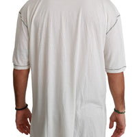 White Men Print #dgfamily Cotton T-shirt