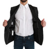 Black Embroidered Single Breasted Blazer
