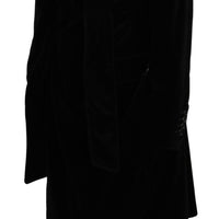Black Velvet Trenchcoat Cotton Jacket