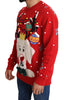 Red Christmas Dog Pullover Cashmere Sweater