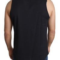 Black #DGMODEL Tank Top 100% Cotton T-shirt