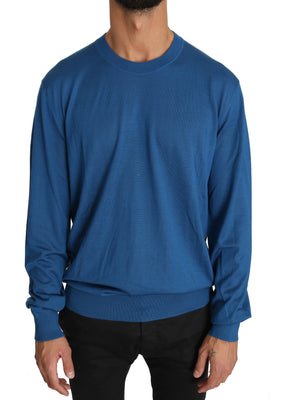 Blue 100% Cashmere DG Logo Pullover