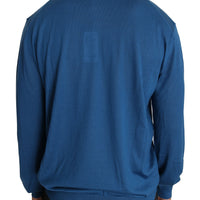 Blue 100% Cashmere DG Logo Pullover