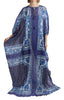 Blue Majolica Cape Maxi Cotton Dress