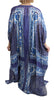 Blue Majolica Cape Maxi Cotton Dress