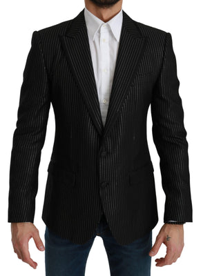 Black Striped Single Breasted MARTINI Blazer