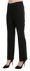 Black Mid Waist Straight Formal Dress Trouser Pants