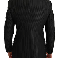 Black Striped Single Breasted MARTINI Blazer