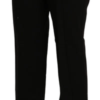 Black High Waist Straight Dress Trouser Pant