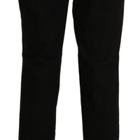 Black High Waist Straight Dress Trouser Pant