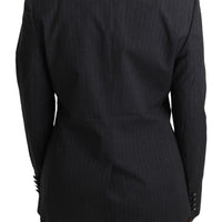 Gray Single Breasted Blazer Cotton Jacket