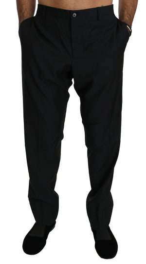 Black Dress Formal Trouser Men Wool Pants