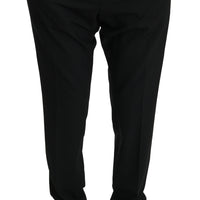 Black Skinny Dress Trouser Wool Stretch Pants