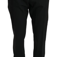 Black Skinny Dress Trouser Wool Stretch Pants