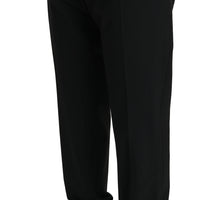 Black Skinny Dress Trouser Wool Stretch Pants