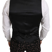 Black Floral Shawl 3 Pieces Shiny  Suit
