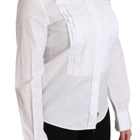 White Collared Long Sleeve Polo Shirt