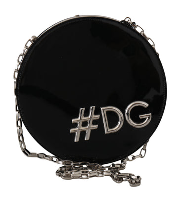 Black Leather Shoulder #DG GIRLS Clutch Purse