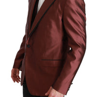 Bordeaux Silk Jacket Vest 2 Piece Blazer