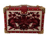 Red My Heart Velvet Leather Clutch Women Borse Bag