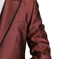 Bordeaux Silk Jacket Vest 2 Piece Blazer