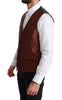 Bordeaux Silk Jacket Vest 2 Piece Blazer