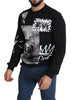 Black Sicily Photo Print Pullover Sweater