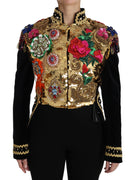 Black Velvet Crystal Sequined  Jacket