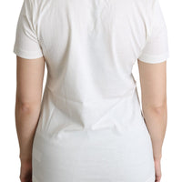 White D&G Forever Print Cotton T-Shirt Tops