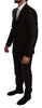 Maroon Brocade 3 Piece Formal MARTINI Suit