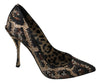 Brown Leopard Crystals High Heels Pumps Shoes