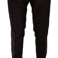 Maroon Brocade 3 Piece Formal MARTINI Suit