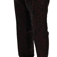 Maroon Brocade 3 Piece Formal MARTINI Suit