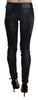 Black Washed Low Waist Skinny Denim Trouser