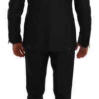 Black Crystal Bee Slim Fit 2 Piece Suit