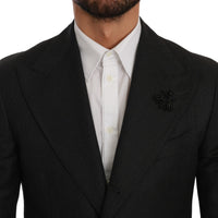 Black Crystal Bee Slim Fit 2 Piece Suit