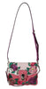 Pink Roses Patch Leather Shoulder Borse Lucia Bag