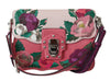 Pink Roses Patch Leather Shoulder Borse Lucia Bag