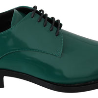 Green Leather Formal Dress Broque Shoes