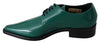 Green Leather Formal Dress Broque Shoes