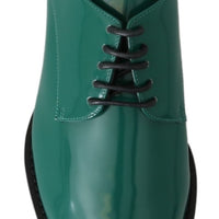 Green Leather Formal Dress Broque Shoes