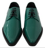 Green Leather Formal Dress Broque Shoes